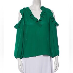 Alice Olivia Green Ruffled Women's Top